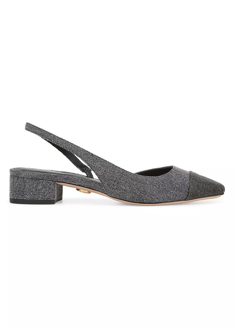 Veronica Beard Cecile Canvas Slingback Pumps