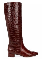 Veronica Beard Cecile Croc-Embossed Leather Boots