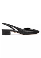 Veronica Beard Cecile Embossed Leather Slingback Pumps