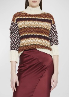 Veronica Beard Clary Turtleneck Wool-Blend Sweater