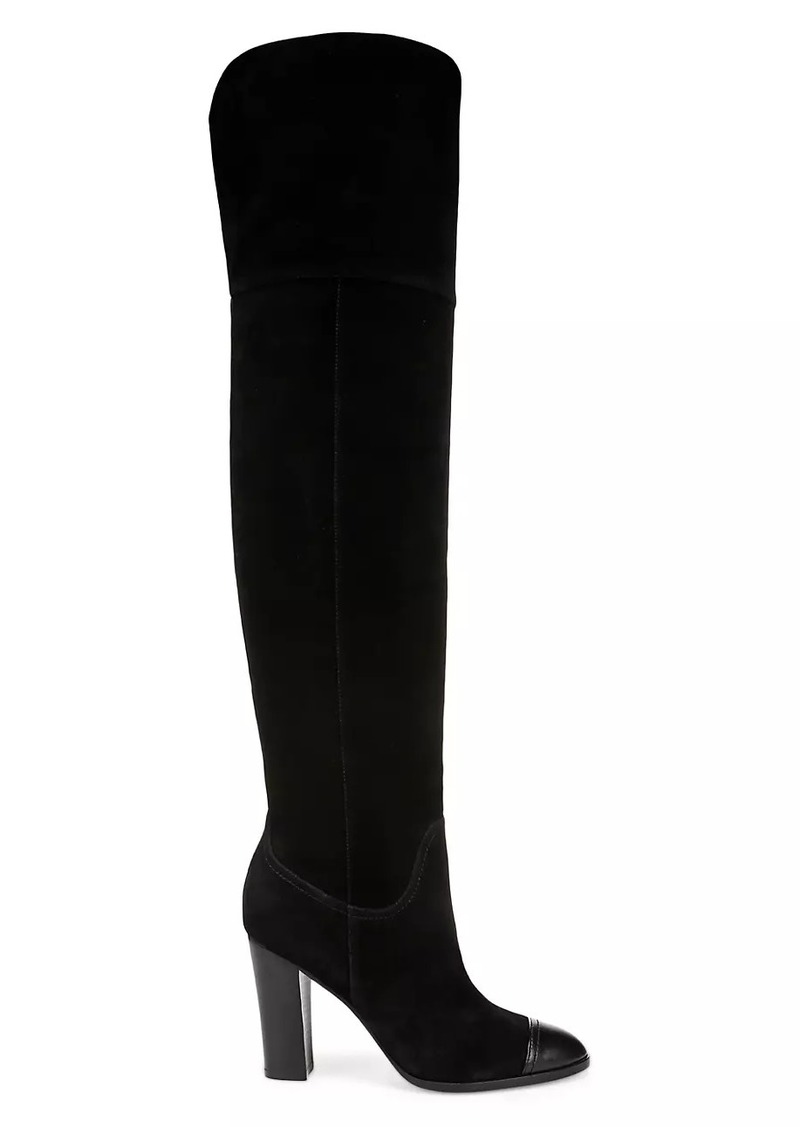 Veronica Beard Conrad Suede Over-The-Knee Boots