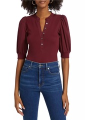 Veronica Beard Coralee Stretch-Cotton Top