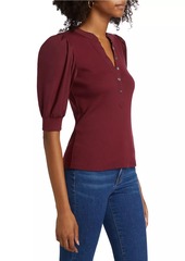 Veronica Beard Coralee Stretch-Cotton Top