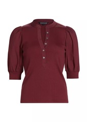 Veronica Beard Coralee Stretch-Cotton Top