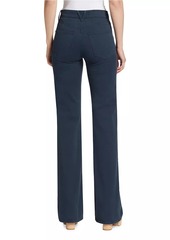 Veronica Beard Crosbie Cotton Wide-Leg Pants