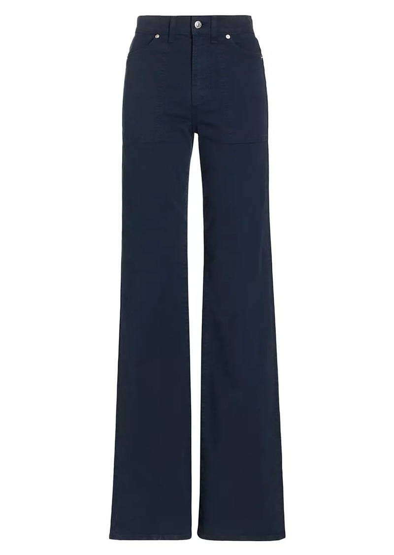 Veronica Beard Crosbie Cotton Wide-Leg Pants