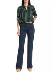 Veronica Beard Crosbie Cotton Wide-Leg Pants