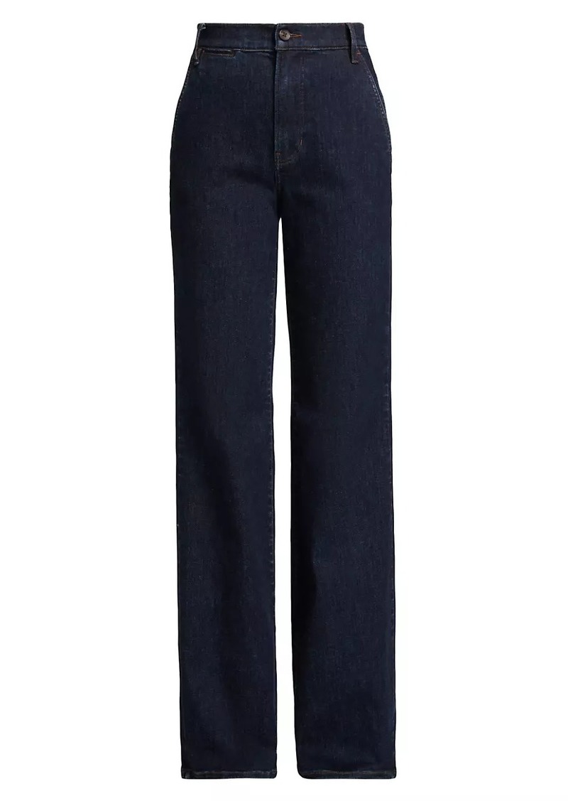 Veronica Beard Crosbie High-Rise Wide-Leg Jeans