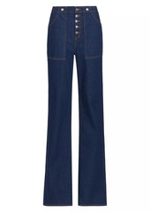 Veronica Beard Crosbie High-Waisted Wide-Leg Jeans