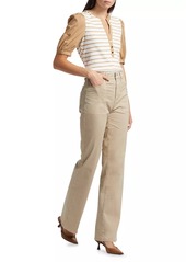 Veronica Beard Crosbie Straight-Leg Pants