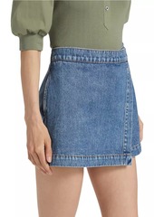 Veronica Beard Diaz Wrap Denim Skort