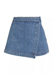 Veronica Beard Diaz Wrap Denim Skort