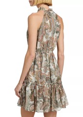 Veronica Beard Dria Paisley Print Silk Minidress