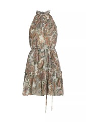 Veronica Beard Dria Paisley Print Silk Minidress