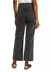 Veronica Beard Dylan Crystal-Embellished High-Rise Straight-Leg Jeans