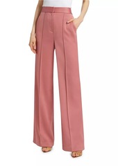 Veronica Beard Edia Satin Straight-Leg Pants