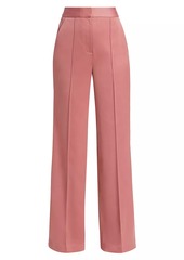 Veronica Beard Edia Satin Straight-Leg Pants