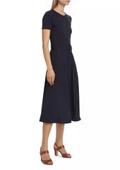 Veronica Beard Facia T-Shirt Belted Midi-Dress