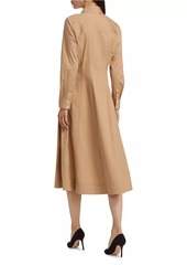 Veronica Beard Goldie Stretch-Cotton Poplin Shirtdress