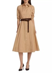 Veronica Beard Goldie Stretch-Cotton Poplin Shirtdress