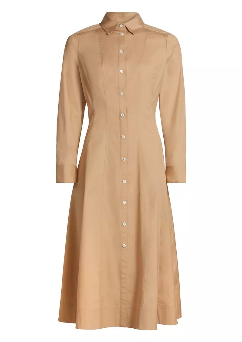 Veronica Beard Goldie Stretch-Cotton Poplin Shirtdress