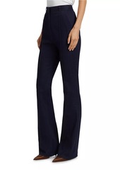 Veronica Beard Gracie Stretch-Denim Belted Pants