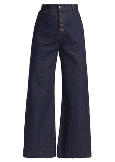 Veronica Beard Grant High-Rise Wide-Leg Jeans