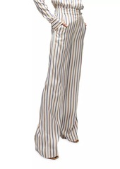 Veronica Beard Grigore Striped Wide-Leg Pants