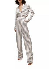 Veronica Beard Grigore Striped Wide-Leg Pants