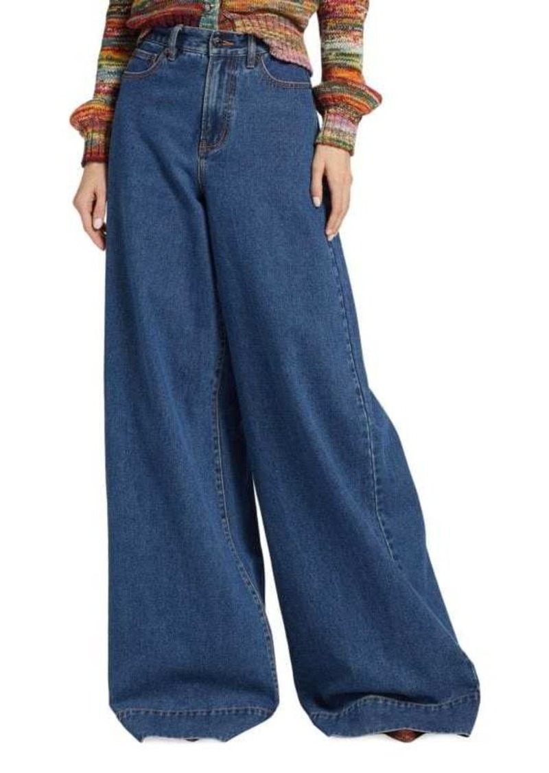 Veronica Beard Haizley Extra Wide-Leg Jeans