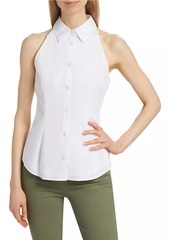 Veronica Beard Harper Cotton-Blend Sleeveless Shirt