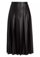 Veronica Beard Herson Faux Leather Midi-Skirt