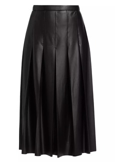 Veronica Beard Herson Faux Leather Midi-Skirt