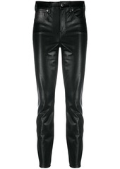 Veronica Beard high waisted faux leather trousers