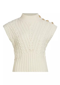 Veronica Beard Holton Cable-Knit Vest