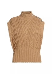 Veronica Beard Holton Cable-Knit Vest