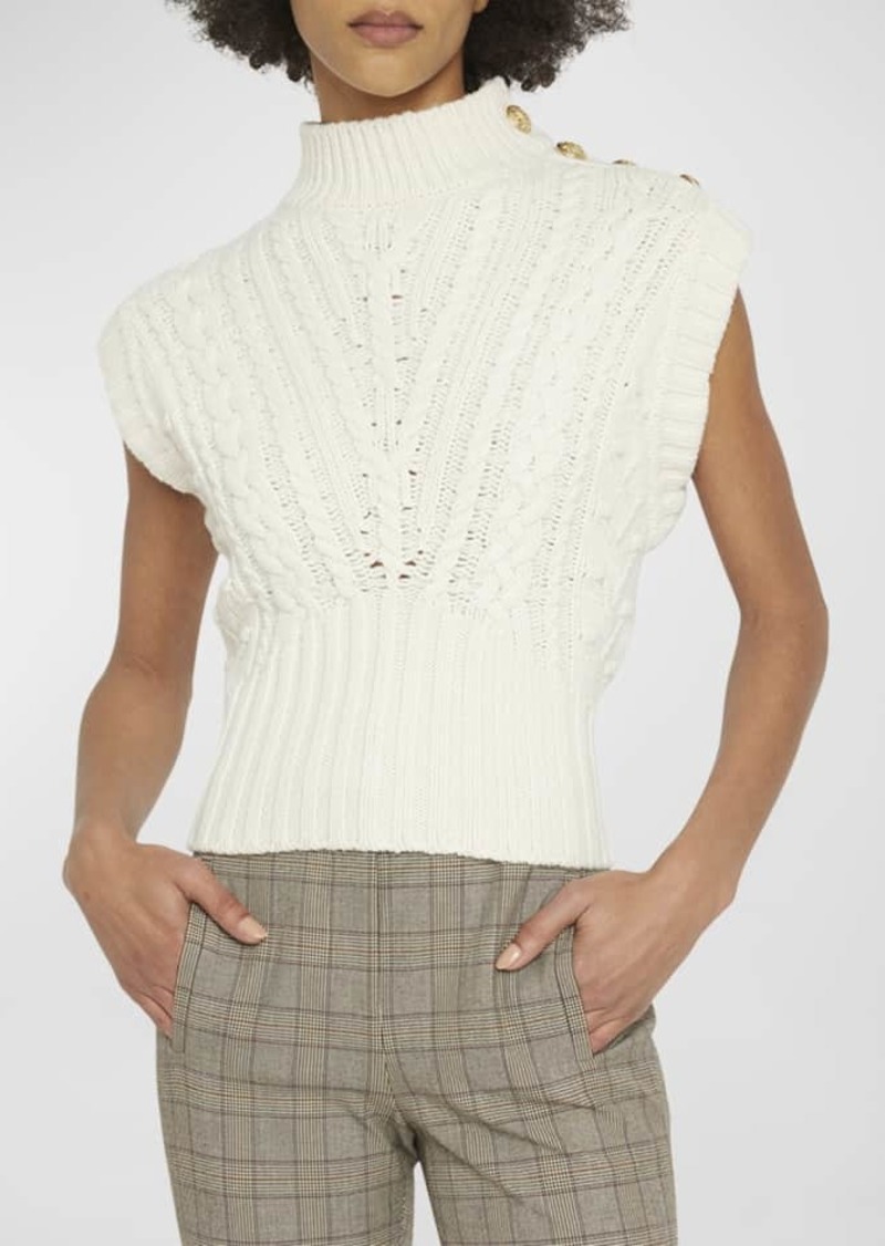 Veronica Beard Holton Cable-Knit Vest