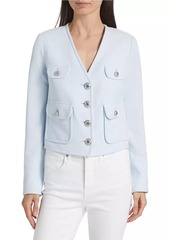 Veronica Beard Isola Crepe V-Neck Jacket