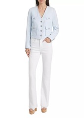 Veronica Beard Isola Crepe V-Neck Jacket