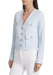 Veronica Beard Isola Crepe V-Neck Jacket