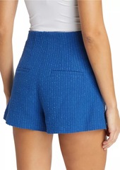 Veronica Beard Jazmin Cotton-Blend Tweed High-Waist Shorts