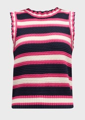 Veronica Beard Jensie Striped Knit Vest 