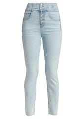Veronica Beard Katherine High-Rise Corset Skinny Jeans