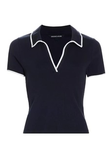 Veronica Beard Kearney Stretch-Cotton Polo Shirt