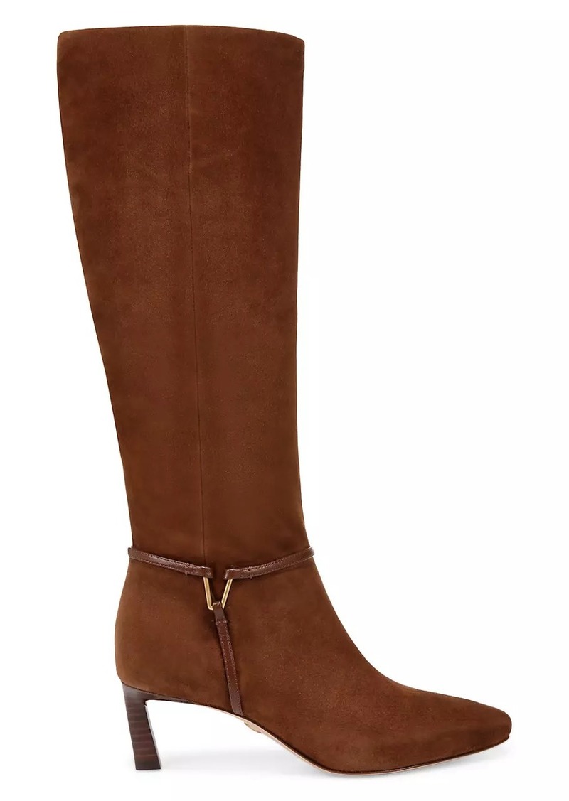 Veronica Beard Kenzie Suede High-Shaft Wide-Calf Boots