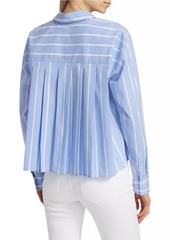 Veronica Beard Kinley Striped Cotton-Blend Shirt