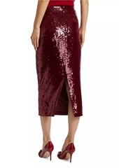 Veronica Beard Koa Sequined Pencil Midi-Skirt