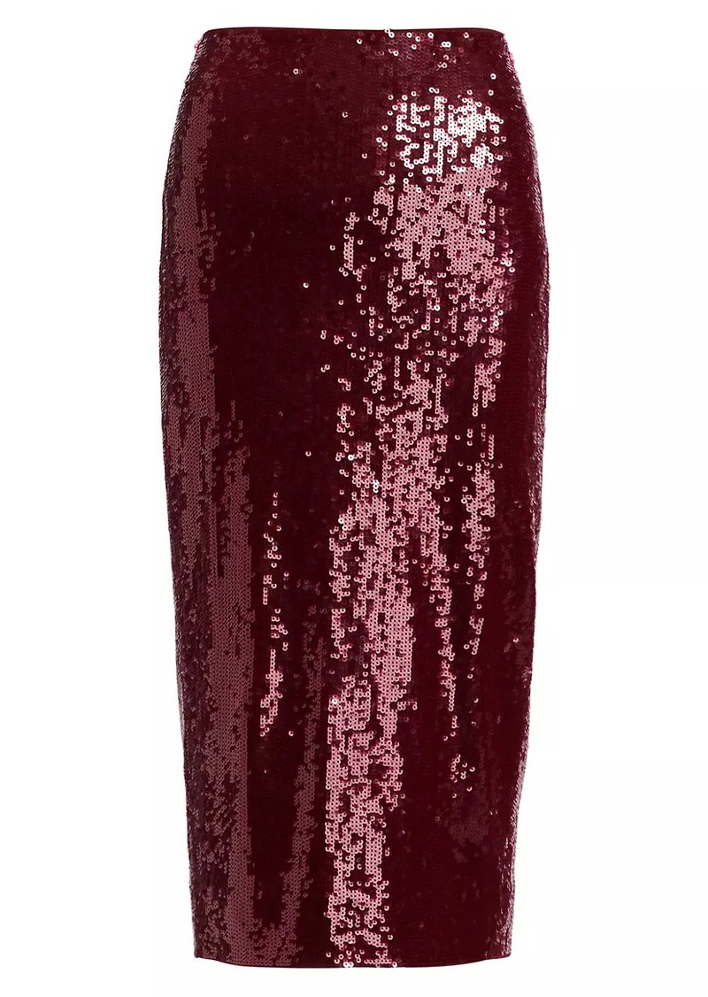 Veronica Beard Koa Sequined Pencil Midi-Skirt