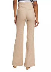 Veronica Beard Komi Flared Linen Pants