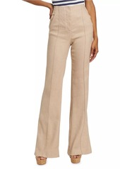 Veronica Beard Komi Flared Linen Pants